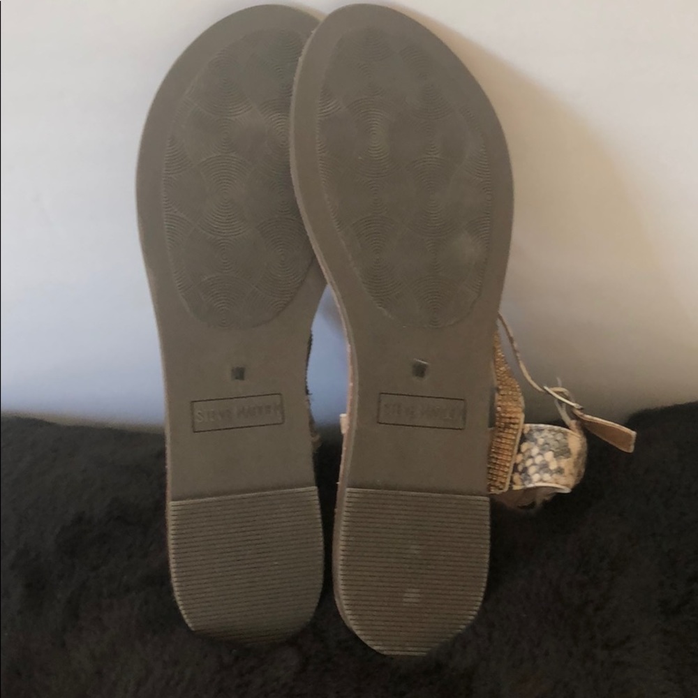 Steve Madden Python & Rhinestone Thong Sandals - image 5